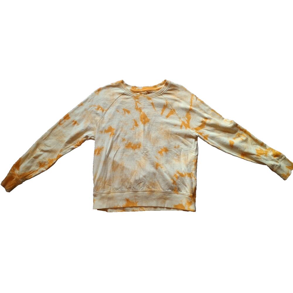 Athleta Sweatshirt Womens Small Orange Tie Dye Pullover Crewneck Casual Cozy